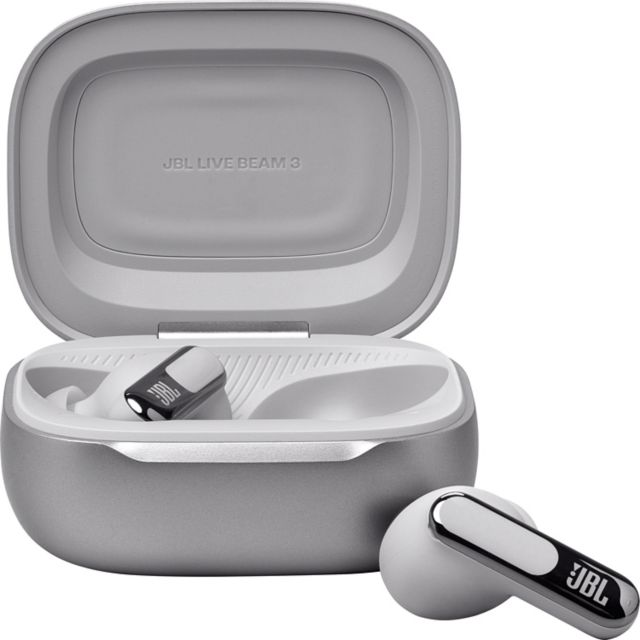 JBL Live Beam 3 True Wireless Earbuds, Silver