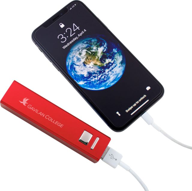 Gavilan Aluminum Red Power Bank Gavilan College Flat Engraved - ONLINE ONLY